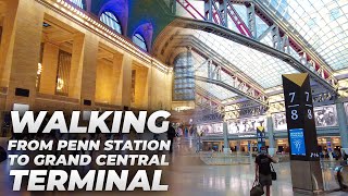 Walking NYC  Penn Station to Times Square amp Grand Central Terminal July 2021 [upl. by Esereht]