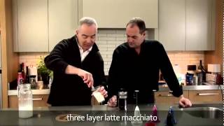 aerolatte  milk frother makes three layer caffè latte macchiato [upl. by Tanhya]