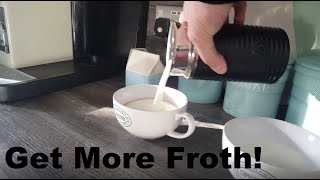 How to Get More Froth from Your Nespresso Coffee Aeroccino  Nespresso tips and help [upl. by Luisa]