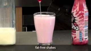 How to make a fat free milkshake using an aerolatte milk frother [upl. by Hurwitz152]