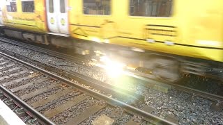 Merseyrail 507 009 making arcs at Birkdale station [upl. by Acirehs]